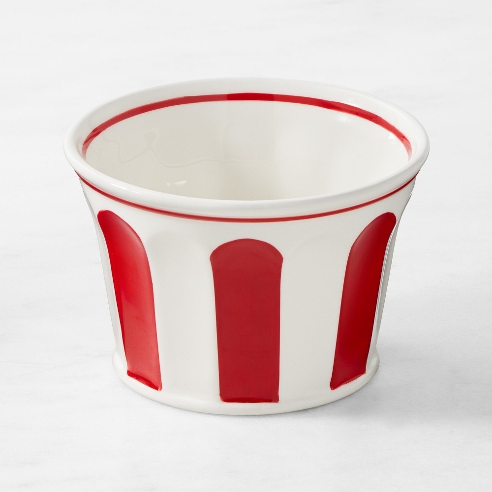 Williams Sonoma Movie Night Hand Painted Large Popcorn Bowl